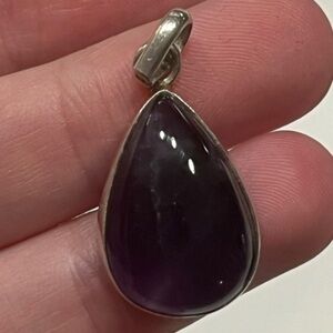Sterling silver purple stone pendant